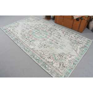 Alfombra Turca, Alfombra Vintage de 4.7x8.1 pies, Alfombra Oriental Azul de Lana - Product Image 2