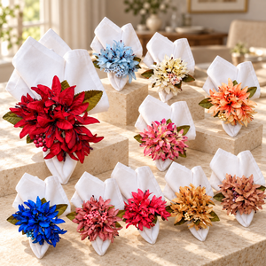 Premium Lilies Flower Napkin Ring Handmade Wedding <b>Table</b> Decor Color variation Decor Design Sustainable <b>Table</b> Decor - Product Image 2