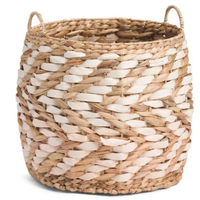 Panier de rangement pliable en jacinthe d'eau, écologique, avec couvercle, pour linge, serviettes de bain, vêtements, organisation multi-usages pour la maison