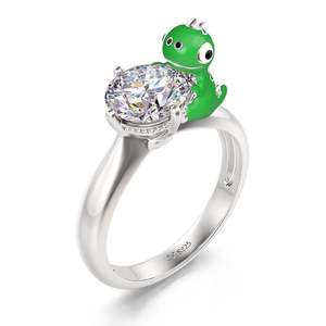 Jeulia Hug Me Adjustable Rose Gold Plated <b>Cartoon</b> Dinosaur <b>Ring</b> - Product Image 2