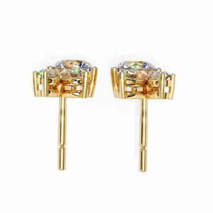 Pendientes Únicos de Oro de 18K con Diamante Cultivado en Laboratorio, Pendientes de Diamantes Premium - Product Image 3