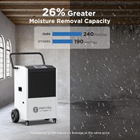 Déshumidificateur commercial électrique Moiswell de 240 pintes avec pompe et tuyau de drainage |   Souterrains et grands espaces 8 500 pieds carrés