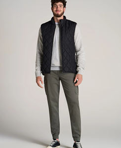 Chaleco Acolchado Sin Mangas Vintage Informal para Hombre, Transpirable, Impermeable, de Pana, con Estampado de Burbujas, Diseño Bordado, OEM - Product Image 1