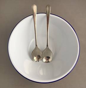 Serveur de salade en acier inoxydable de qualité royale avec de l'argent brillant poli pour les restaurants ménagers en gros de l'Inde - Product Image 4