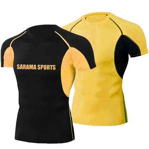 Meilleures ventes de t-shirts de rashguard de jiu-jitsu à manches courtes pour hommes, vêtements professionnels sur mesure fabriqués par le fabricant - Product Image 1