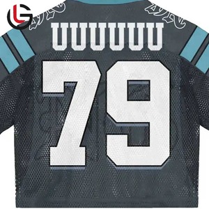 เสื้อเจอร์ซีย์ทรงโอเวอร์ไซส์แบบยูนิเซ็กซ์ ทรงบ็อกซี่ ไหล่ตก พิมพ์ลายแบบซับลิเมชั่น ผ้าโพลีเอสเตอร์ตาข่าย สตรีทแวร์ ฟุตบอล หนักแน่น ด้านหน้าเป็นผ้าตาข่าย - Product Image 5