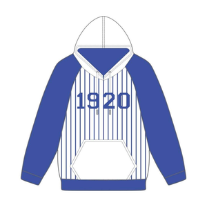 Année de fondation 1920 Zeta Phi Beta Sweat à capuche blanc à rayures bleues raglan Vêtements de sororité Personnalisé Divine Nine Imprimé - Product Image 2
