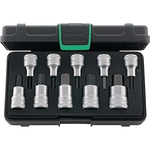 STAHLWILLE 10-Piece <b>Socket</b> Wrench Set 54/10 1/2\"-4-19mm for Internal 6-Point Drive - Product Image 1