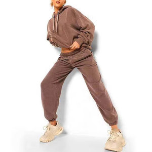 Chándal Deportivo Personalizado con Logotipo Lavado al Ácido para Mujer, Ropa Deportiva de Alta Calidad, Transpirable, de Color Sólido y Secado Rápido - Product Image 1