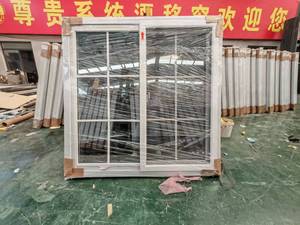 <span class=keywords><strong>Ventanas</strong></span> Corredizas de PVC UPVC de Estilo Moderno a Precio Económico, con Vidrio Templado de Seguridad, Diseño de Rejilla y Mosquitera - Product Image 6