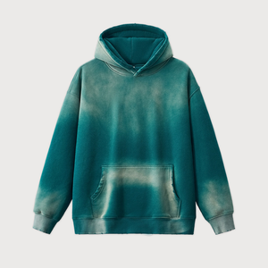 Gran oferta 2025, Sudadera con capucha con logotipo personalizado para hombre, ropa de calle de invierno, Sudadera con capucha de gran tamaño y peso pesado de algodón 100% con tinte anudado para Unisex - Product Image 3