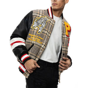 Veste universitaire vintage pour homme en laine chenille brodée avec logo personnalisé, patch, col montant, longue, hiver, tissu respirant, nouveau design - Product Image 4