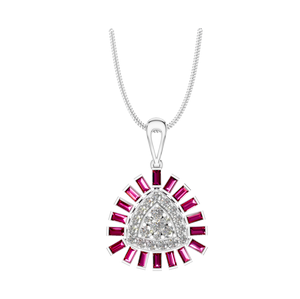 Moda 14K oro amarillo sólido Buguette corte diamante colgante Floral Halo diseño IGI certificado laboratorio cultivado fino encanto collar de lujo - Product Image 3