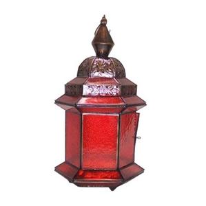 Stylish Gold & Blue Mirror <b>Lanterns</b> Trendy <b>Indoor</b>/Outdoor Accent Hanging <b>Light</b> Functional for Garden Patio Made of Iron - Product Image 5