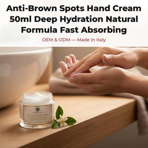 Crema de Manos Vegana Anti-Manchas Oscuras 50ml, Hidratación Profunda, Absorción Rápida, Marca Privada OEM, Fórmula Natural Italiana RedMoringa, Lavanda - Product Image 2