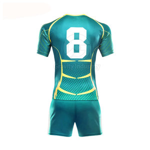 Prix de gros en stock, ensembles de maillots de rugby de qualité supérieure, respirants, pour hommes adultes, 100% polyester, personnalisables - Product Image 2