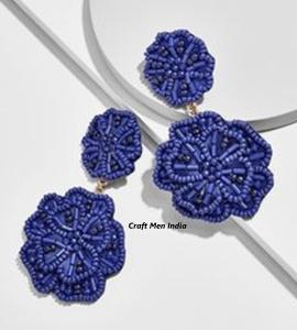 High Quality Bulk Wholesale Exaggerated Multicolored Pendant <b>Earrings</b> Various Colors Flower Shape Studs for Gift - Product Image 5