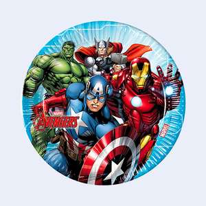 Platos Desechables de los Vengadores de 23 cm, 6 Piezas, Vajilla para Fiestas - Product Image 1