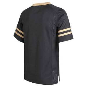 Camiseta Deportiva de Fútbol Americano Negra Extra Grande de Poliéster con Logotipo Personalizado, Cuello en V, Diseño Personalizado - Product Image 2