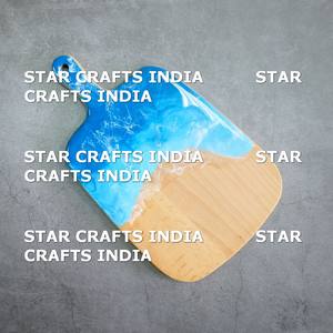 SCI indien artisanat résine avec planche à fromage en bois d'acacia planche de service en résine et bois plateau de service à fromage et planche à découper - Product Image 5