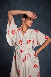 2025 été mode blanc lin coton régulier coupe ajustée séchage rapide fête jupe costume haute qualité hauts taille creuse indien - Product Image 5