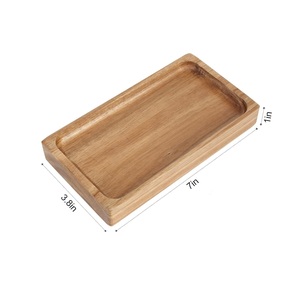 Plateau de vanité de salle de bain en bois porte-savon de ferme et distributeur Riser en bois pour bouteilles d'évier de cuisine bougies de plantes bijoux - Product Image 3