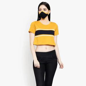 Crop tops pour femmes été 2026, design OEM, tendance, coupe ample, t-shirt court à col rond en coton - Product Image 4