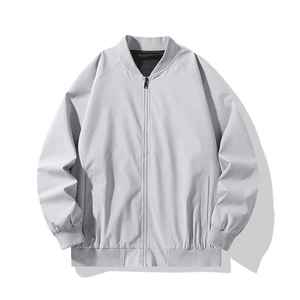 Blouson universitaire de baseball pour homme, décontracté, hiver, respirant, brodé, col montant, coupe ample, en toile, fermeture éclair sur le devant - Product Image 2
