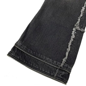 Factory Wholesale Hip Hop Plus Size Pants <b>Ripped</b> Denim Trousers Custom Designer Straight Leg <b>Jeans</b> <b>Men</b> Rough <b>Jeans</b> - Product Image 4