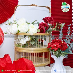 Cestas de bambú hechas a mano para envolver regalos elegantes y organización del hogar con alta calidad - Product Image 4