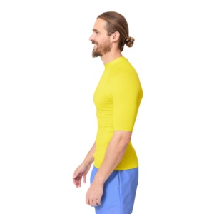 Camiseta de Surf para Hombre, Corte Ajustado, Manga Corta, Poliéster y Elastano, Protección UV, Secado Rápido, Transpirable, Protección contra Rozaduras, Ropa de Playa - Product Image 3