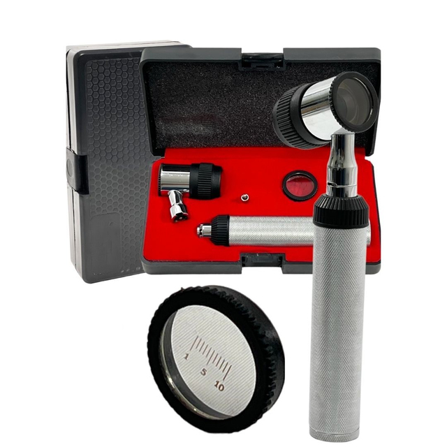 Portable Diagnostic Mini Dermatoscope 10x Magnification with Scale Manual Instrument Set