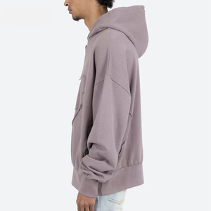Vintage wash color block hoodies men high quality oversize <b>jumper</b> cotton blank hoodie - Product Image 3