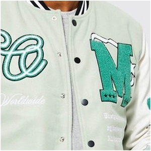 College Baseball <b>Jacket</b> For Men Custom Men's Streetwear Turn Down Collar Button Up Fit Slim Casual Letterman Varsity <b>Jacket</b> Men - Product Image 5