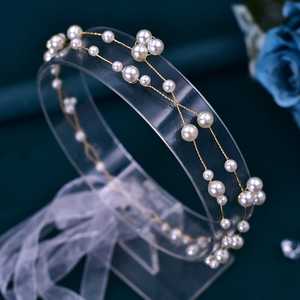 Diadema Bridella BHP36 con Perlas Plateadas - Elegante Tocado Nupcial con Ajuste Cómodo para Bodas y Eventos Formales - Product Image 6