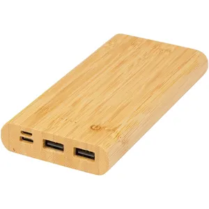 Banque d'alimentation durable Tulda Bamboo 10 000 mAh, gadgets promotionnels écologiques - Product Image 1