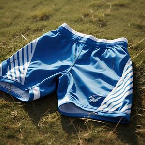 Shorts de football taille élastique pour hommes 100% Polyester Shorts de rugby Football personnalisés Shorts de football pour hommes - Product Image 1