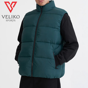 Chaleco acolchado personalizado Unisex de talla grande Chaqueta transpirable con relleno de plumón para hombres y mujeres Cálido elegante y perfecto para climas fríos - Product Image 1