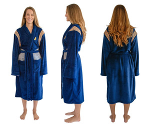 Bata de baño con borde polivinílico para mujer, ropa de dormir, traje de baño de lana de capitán Kirk para adultos - Product Image 6