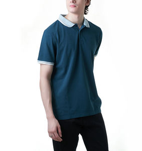 Polo à manches courtes personnalisé pour hommes coupe normale tissu piqué de coton durable broderie de logo personnalisé disponible - Product Image 2