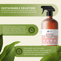 Neutraliseur d'odeurs en spray intense Formule Rouge : Cuisine, poubelle, aliments frits et odeurs organiques - Bouteille de 1L - Fini
