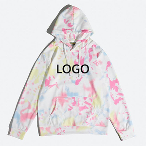 Venta al por mayor personalizado 100% algodón Tie-Dye Sudadera con capucha transpirable y duradera para los hombres gran oferta estampado patrón ropa en blanco - Product Image 1