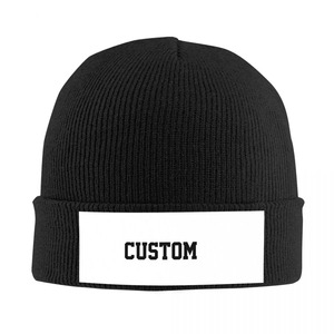 Gorro de punto de invierno de alta calidad para mujer, gorros sólidos para otoño, logotipo de diseñador para hombre - Product Image 5