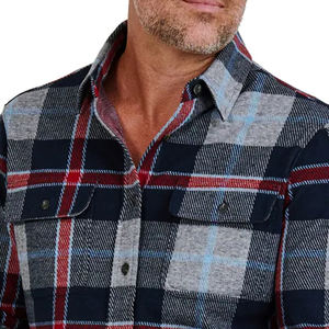 Camisa de franela de algodón 100%, camisa de franela gruesa teñida, diseño OEM, venta al por mayor, venta al por mayor - Product Image 3