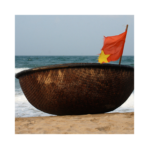 Barco de bambú hecho a mano de Vietnam, duradero, respetuoso con el medio ambiente, para decoración rústica del hogar - Product Image 1