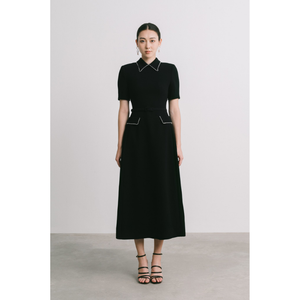 Top Choice Robes pour femmes Robe mi-longue A-ligne Tissu de haute qualité ILY CHAIN DETAIL ROBE MIDI Mode durable WHITE ANT - Product Image 1