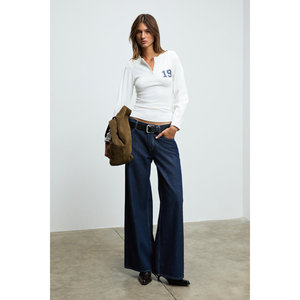 Chemisier à manches longues boutonné pour femme GRIMELANGE MATRUSH, en tissu extensible et doux, avec épaulettes et détail imprimé sur l'épaule - Product Image 6