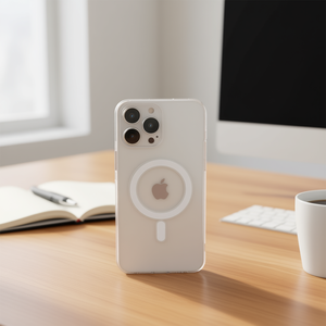 Funda Protectora Magnética Transparente para 14 Pro Max, TPU+PC, Anti-Golpes, con Anillo Magnético - Product Image 2