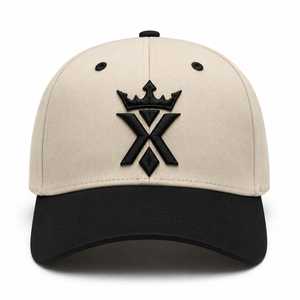 Gorra de Béisbol Xafa Weavings con Diseño de Corona Bordada - Poliéster/Algodón, Hebilla Plateada/Cobre, Unisex, Moda Hip Hop, Estilo Urbano - Product Image 1