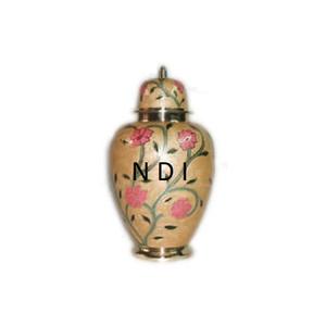 Acabado brillante Diseño de flores Cenizas para adultos Urnas de cremación Calidad de alto estándar Funeral Recuerdo conmemorativo Cenizas para adultos - Product Image 3